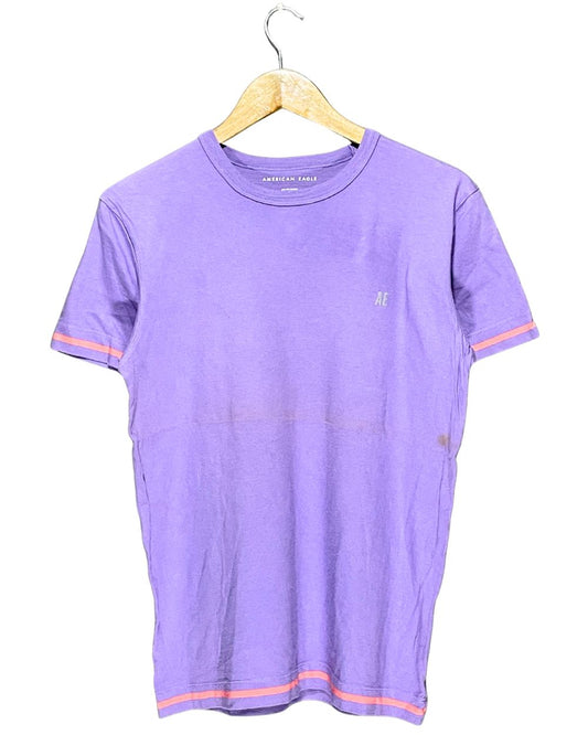American Eagle Purple Cotton T Shirt For Women XS