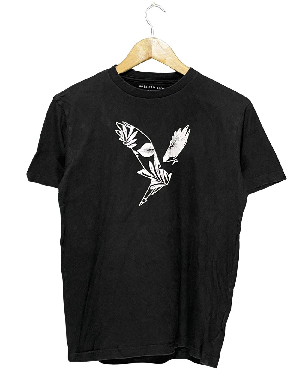 America Eagle Black Cotton T Shirt For Women S