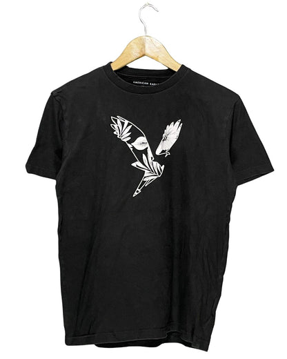 America Eagle Black Cotton T Shirt For Women S