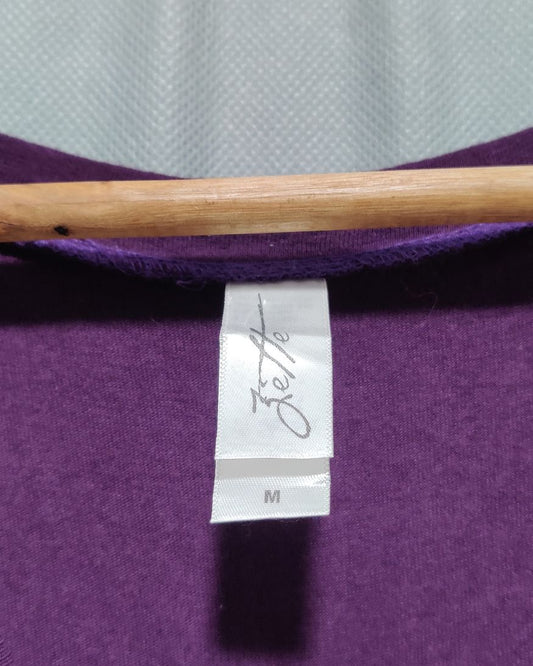 Zette Purple Cotton T Shirt For Women M