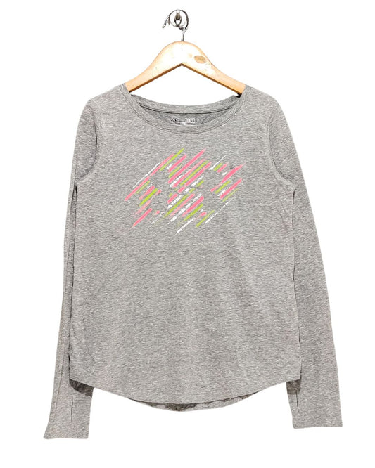 Under Armour Gray T Shirt For Women L