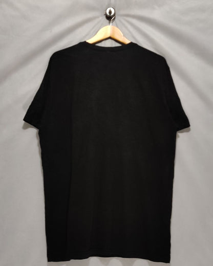 Circle Black Cotton T Shirt For Women XL