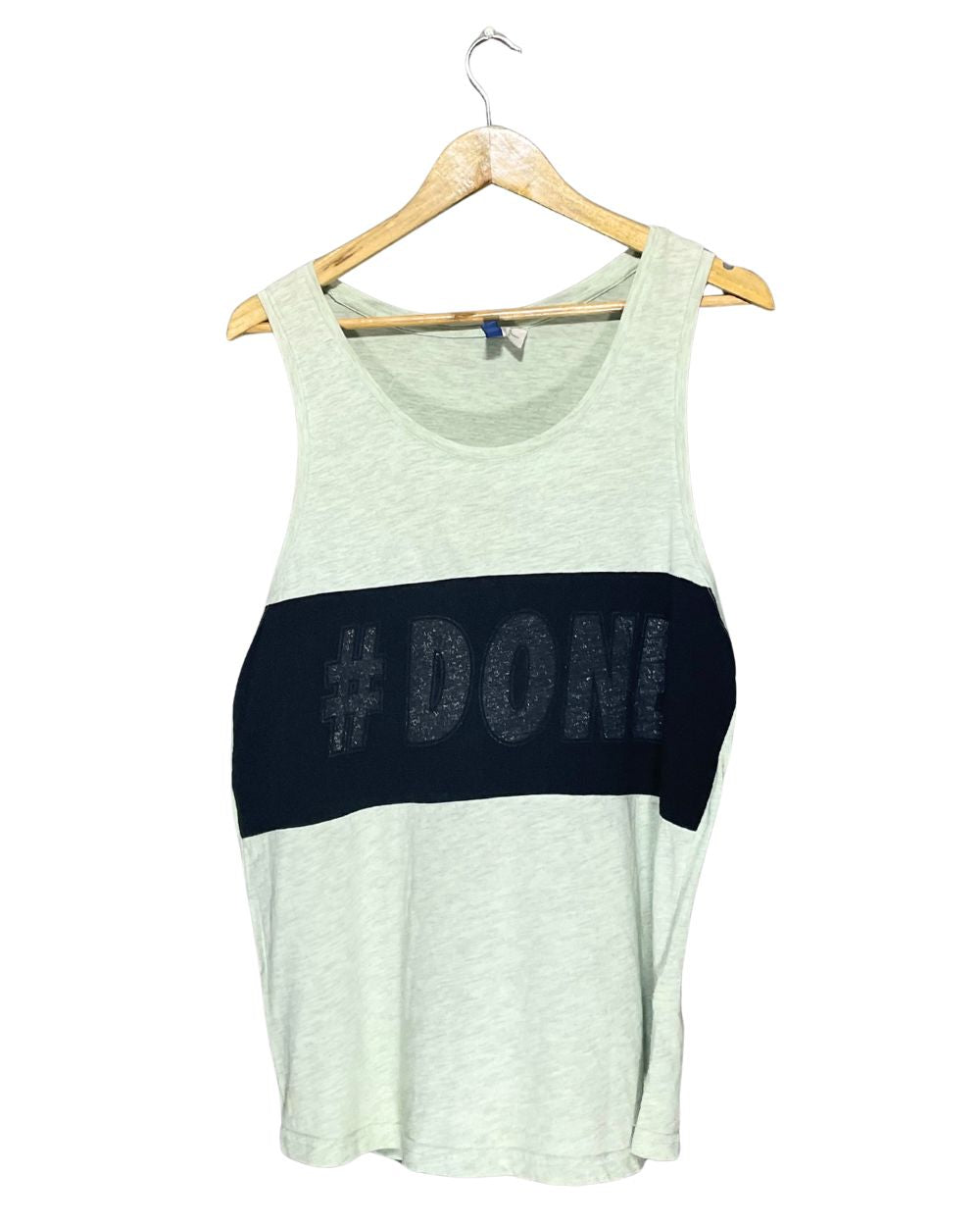 H&M Blue Cotton Vest T Shirt For Women M