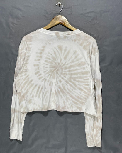 American Eagle Cream Cotton T Shirt For Women M