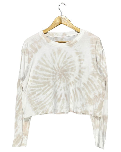 American Eagle Cream Cotton T Shirt For Women M