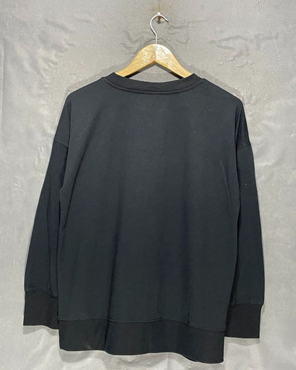 Rockin Around Black Cotton T Shirt For Women M