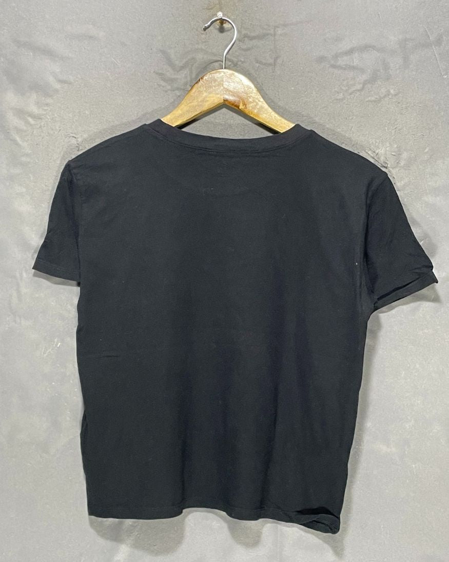 Hollister Black Cotton T Shirt For Women XS