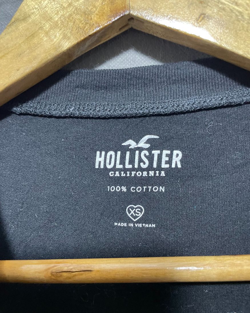 Hollister Black Cotton T Shirt For Women XS