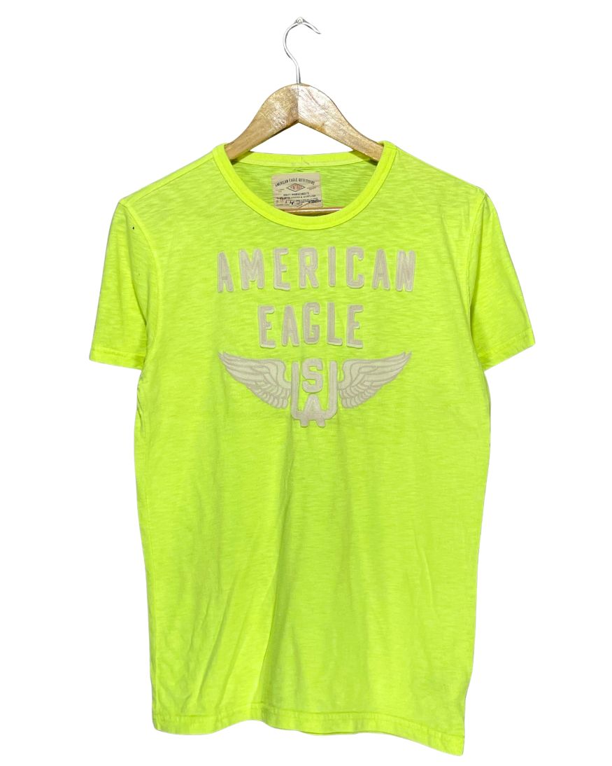 American Eagle Green Cotton T Shirt For Women S