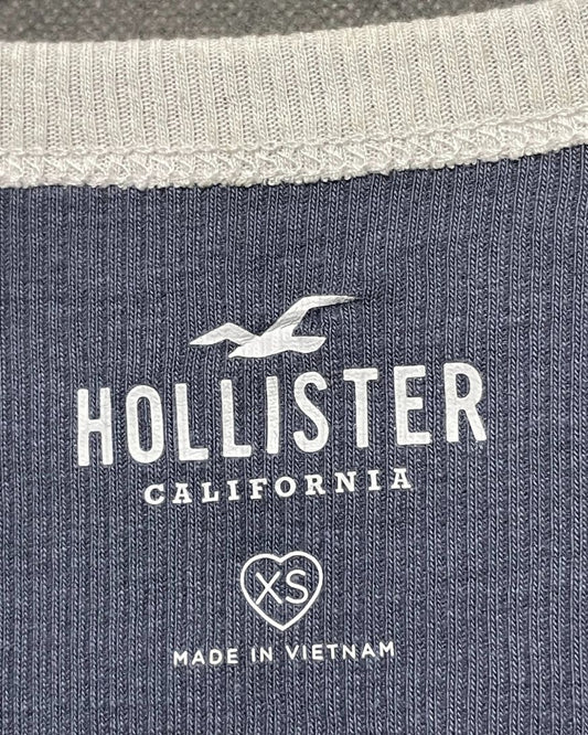 Hollister Gray Cotton Vest T Shirt For Women XS