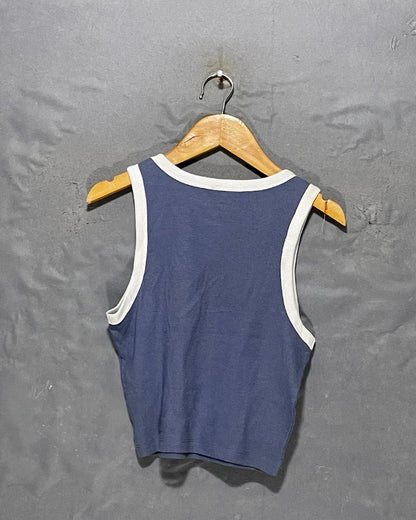 Hollister Gray Cotton Vest T Shirt For Women XS