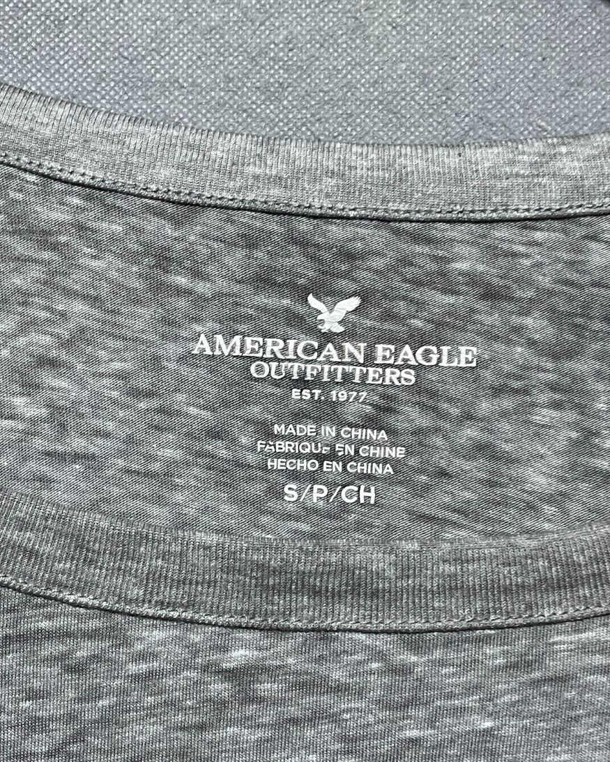 American Eagle Gray Cotton T Shirt For Women S