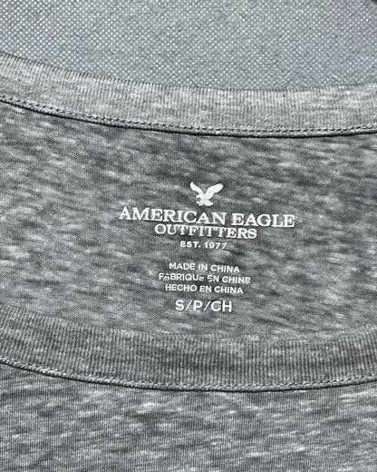 American Eagle Gray Cotton T Shirt For Women S