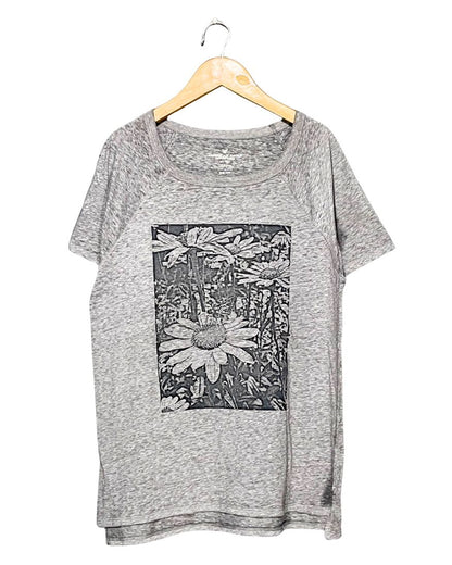 American Eagle Gray Cotton T Shirt For Women S