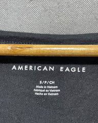 American Eagle Black Cotton T Shirt For Women S