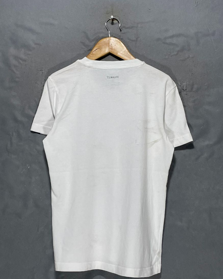 Adidas White Cotton T Shirt For Women S