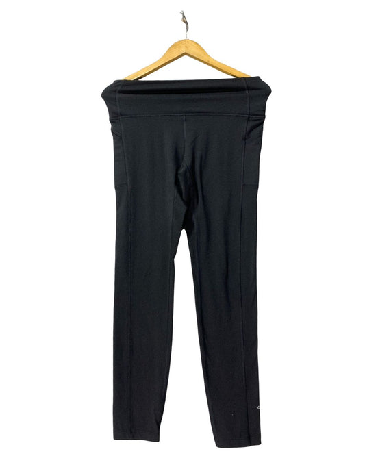 Pink Cozy Black Sport Gym tights For Women