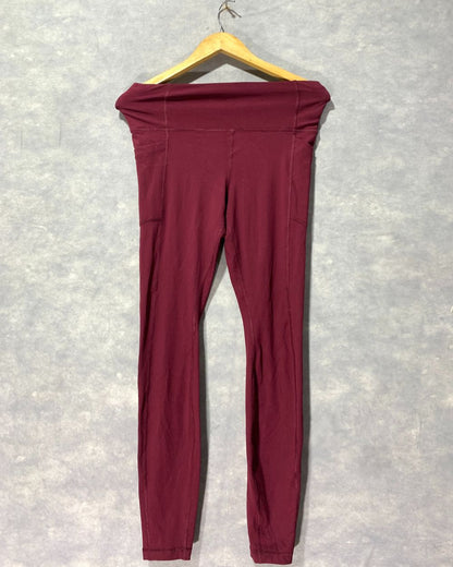 Avia Maroon Sport Gym tights For Women