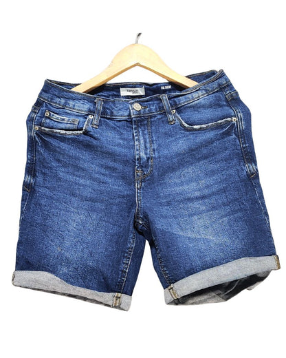 Kensie Blue Denim Short For Women L