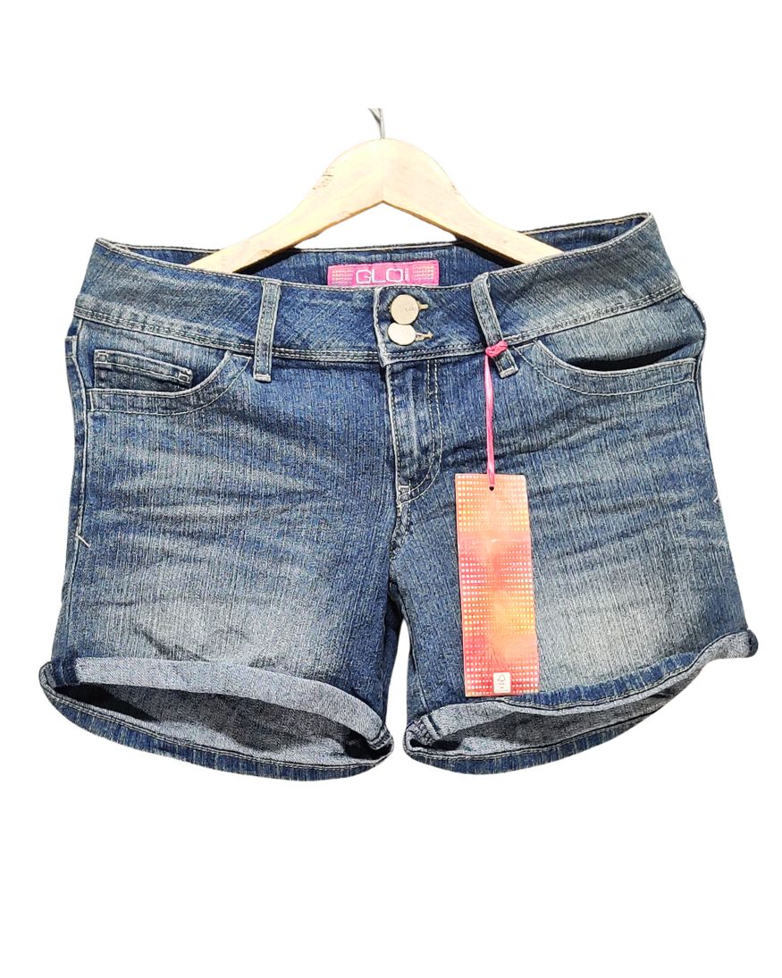 GLO Blue Cotton Short For Women L