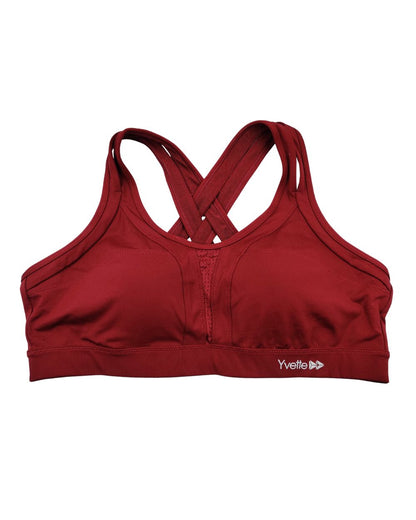 Yvette Maroon Bra For Women 3X Large