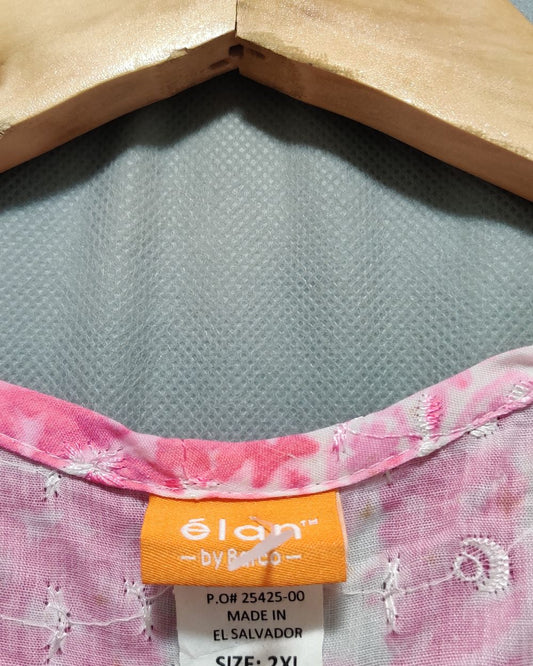 Elan Pink For Women Crop Top XXL