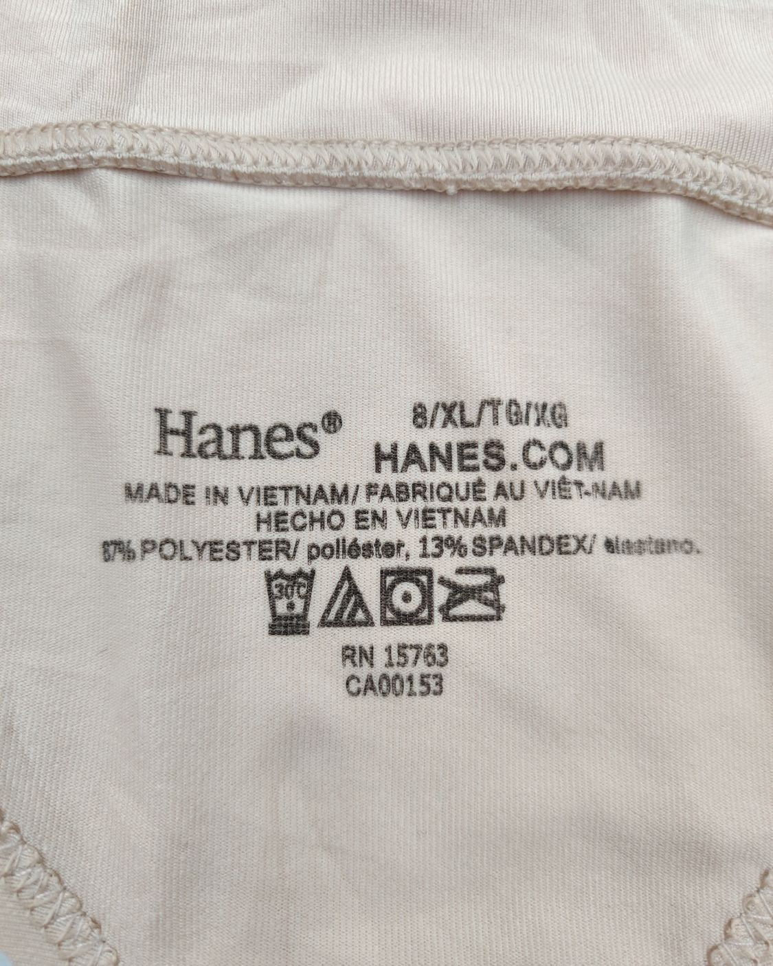 Hanes Cream Underwear Women L
