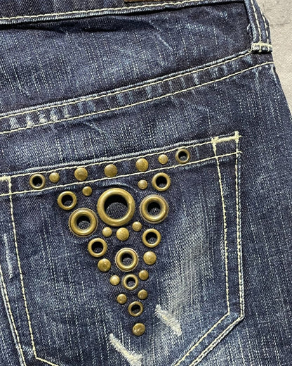 Venice Blue Flare Jeans For Women X Large