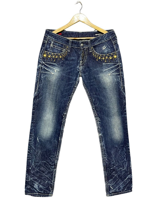 Venice Blue Flare Jeans For Women X Large