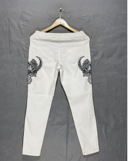 Soka jeans White Flare Jeans For Women Medium