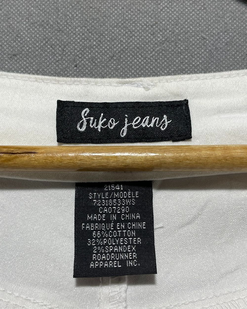 Soka jeans White Flare Jeans For Women Medium