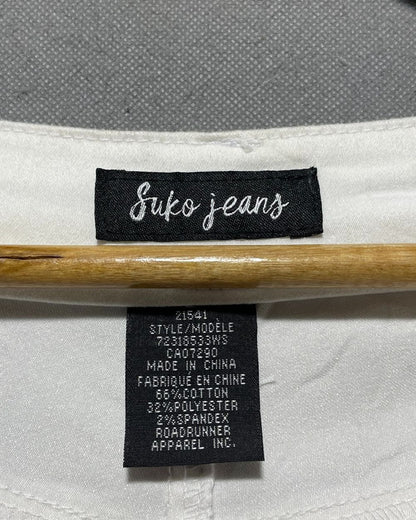 Soka jeans White Flare Jeans For Women Medium