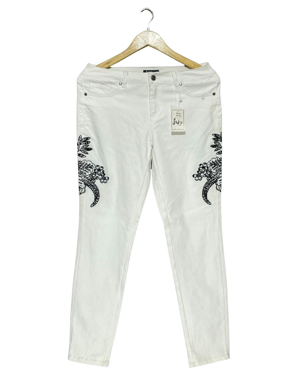 Soka jeans White Flare Jeans For Women Medium