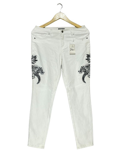 Soka jeans White Flare Jeans For Women Medium
