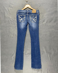 Amethyst Blue Flare Jeans For Women Medium