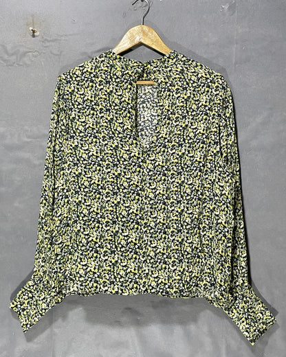 H&M Green Polyester For Women Tops Large