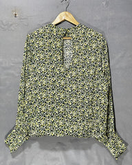 H&M Green Polyester For Women Tops Large