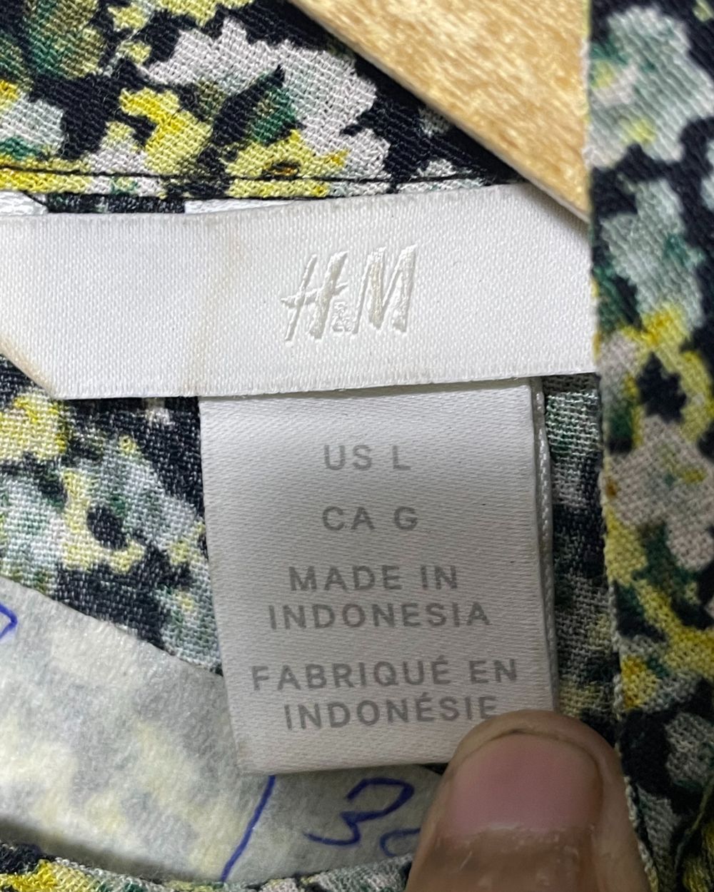 H&M Green Polyester For Women Tops Large