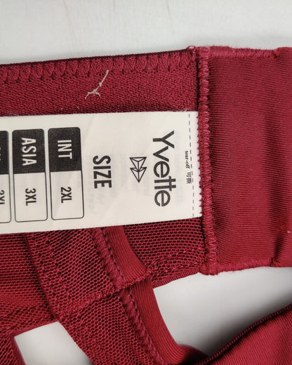 Yvette Maroon Bra For Women 3X Large