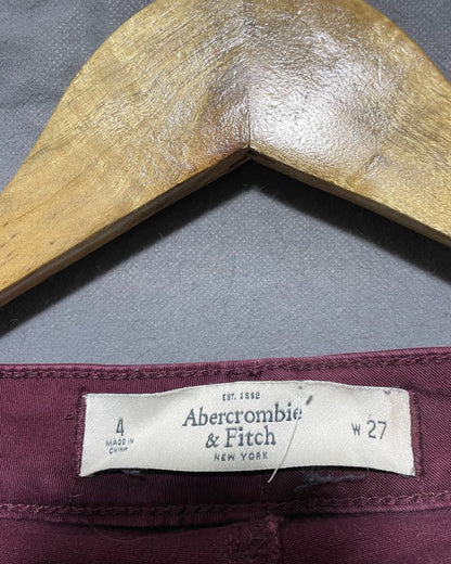 Abercrombie & Fitch Maroon Jeans For Women Large