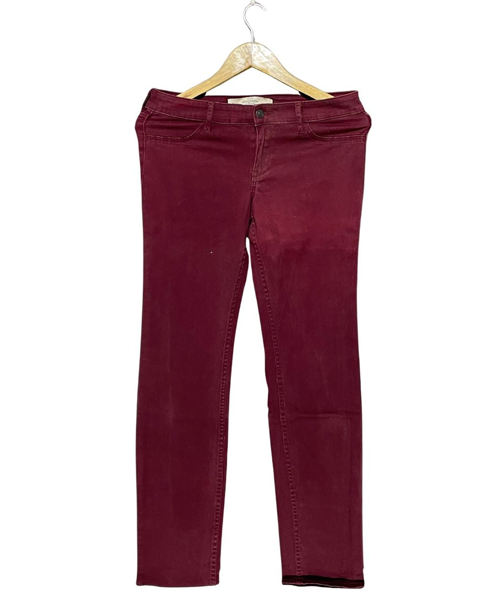 Abercrombie & Fitch Maroon Jeans For Women Large