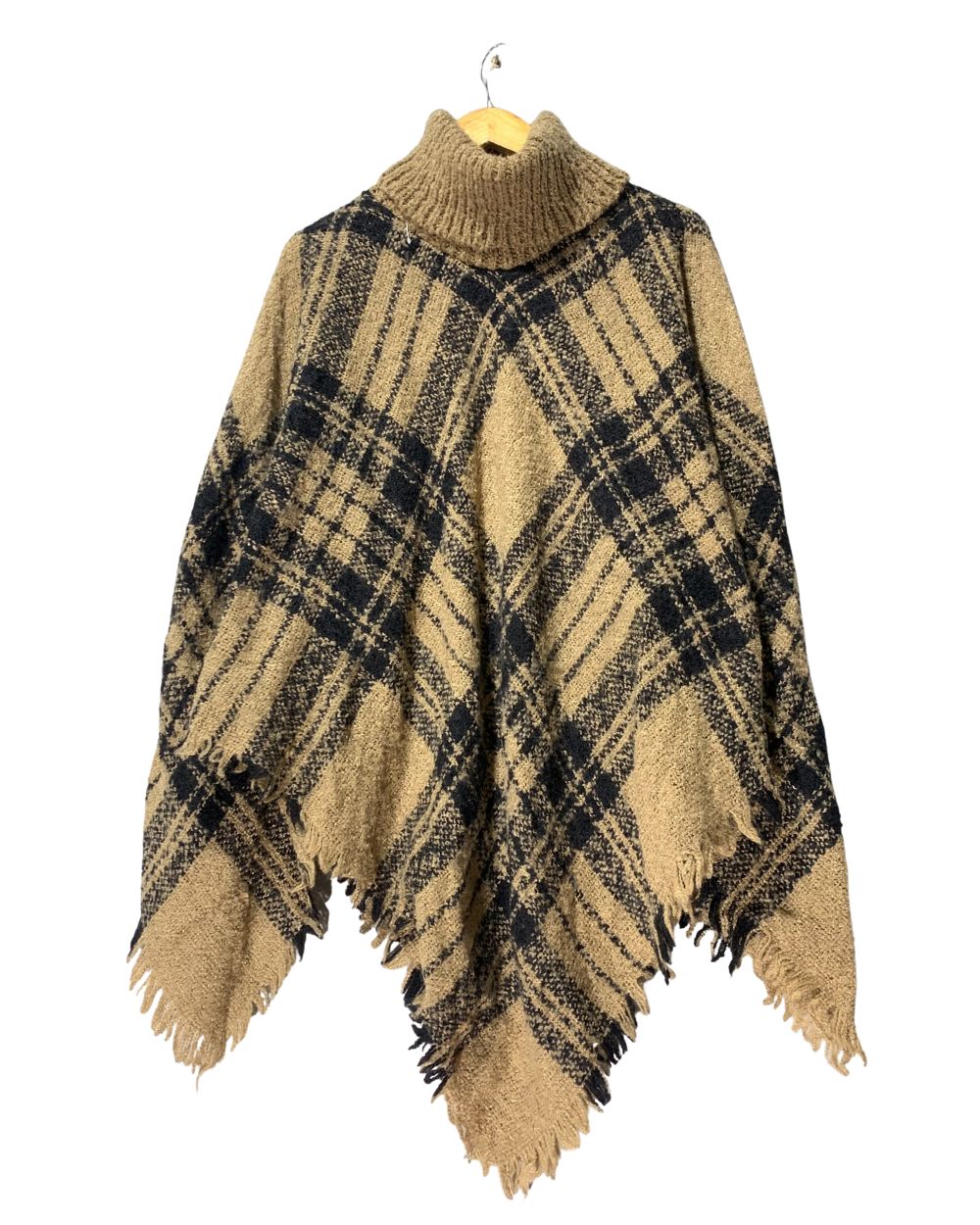 Thrift Queen Brown Cape Shawl For Women