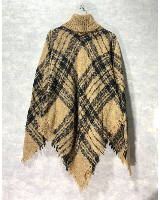 Thrift Queen Brown Cape Shawl For Women
