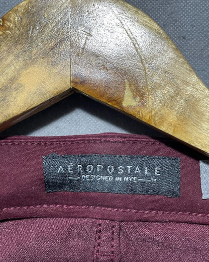 Aeropostale Maroon Jeans For Women Medium