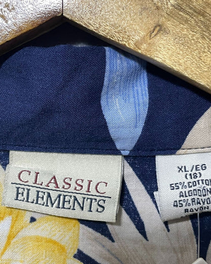 Classic Elements Blue Polyester For Women Tops X Large