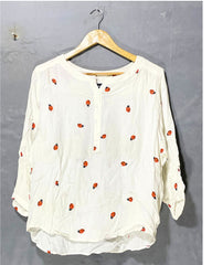Karen Kane White Polyester For Women Tops Medium