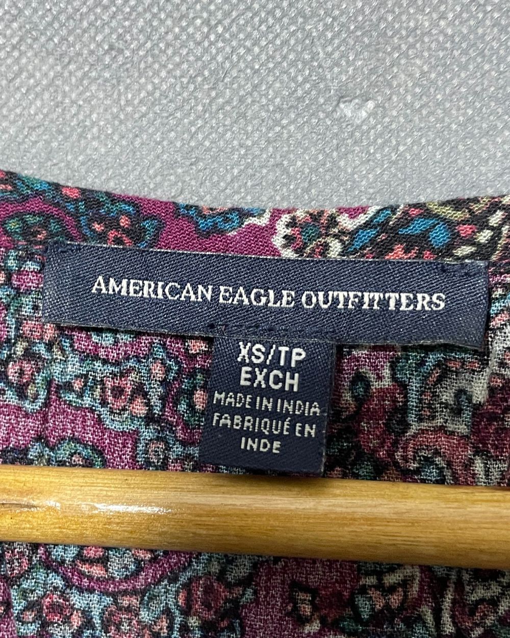 American Eagle Maroon Polyester For Women Tops X Small