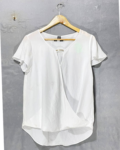 I.N.C White Polyester For Women Tops Medium
