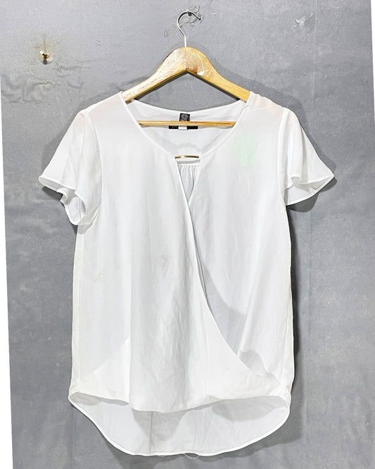 I.N.C White Polyester For Women Tops Medium