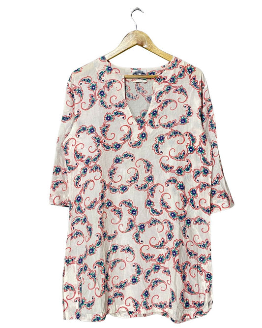 John Robshaw White Polyester For Women Tops Medium